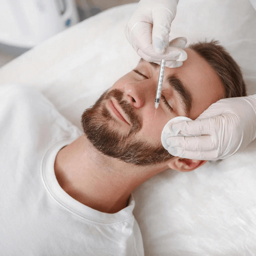 Aesthetic treatment for a male client